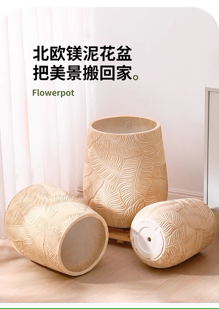 复古水泥花盆特大号阳台千年木龙血树百合竹天堂鸟柠檬树家用花盆详情12