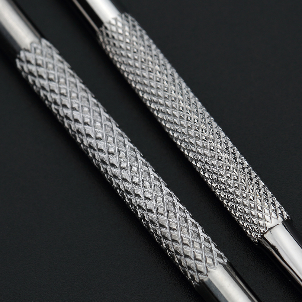 美甲工具死皮推美甲工具卸甲刨刀不锈钢镜光双头两用钢推现货批发详情7