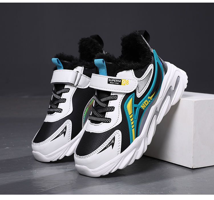 男童鞋子2024秋冬季新款加绒保暖中大童鞋儿童防滑棉鞋学生运动鞋详情24