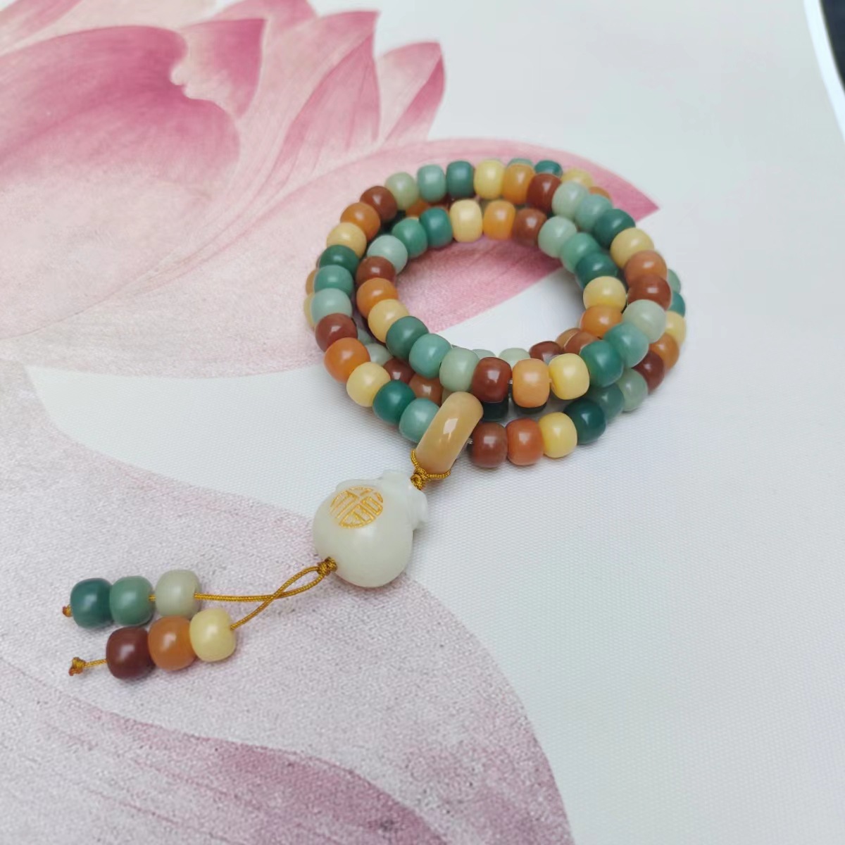 Qingmang Dunhuang Bodhi Root Bracelet, Handmade diy Buddhist prayer beads, prayer beads, necklace, bracelet, fine New Chinese-style jewelry wholesale pic 5