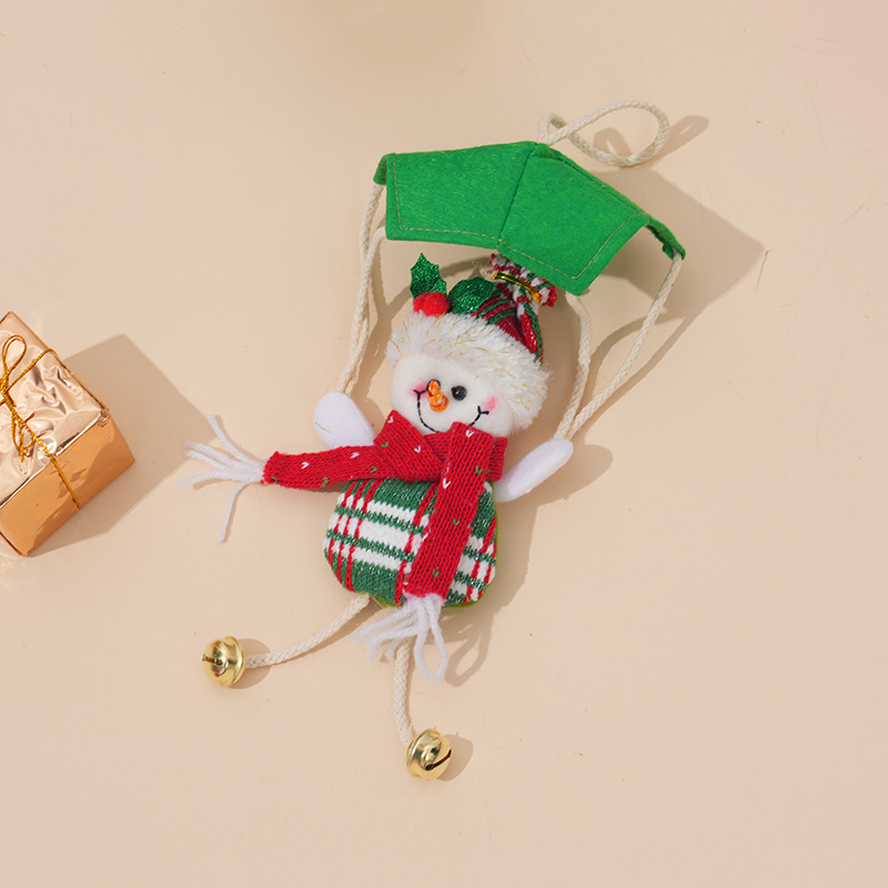 新款创意圣诞降落伞铃铛老人挂件 雪人挂件 麋鹿挂件 现货批发详情5