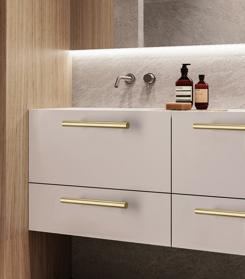 厂家批发轻奢哑黑金色抽屉橱柜衣柜门拉手柜门铝合金简约门把手详情21