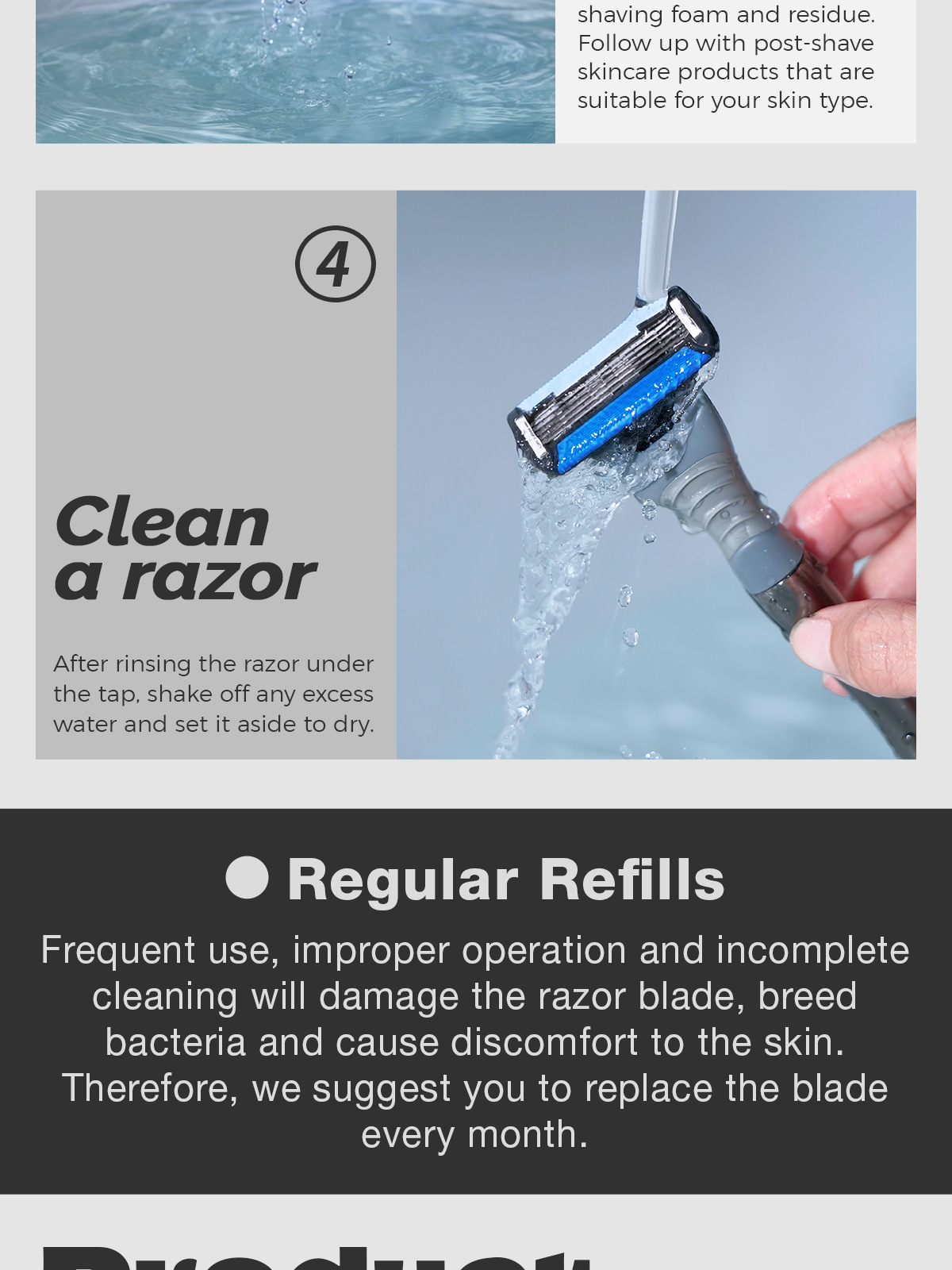 Colorlamb颜羊男士剃须刀便携3.0可组装金属长柄5+1层手动剃须刀详情9