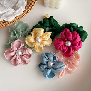 彩色系大号毛绒矩形抓夹女后脑勺盘发夹子温柔气质鲨鱼夹发卡头饰详情25