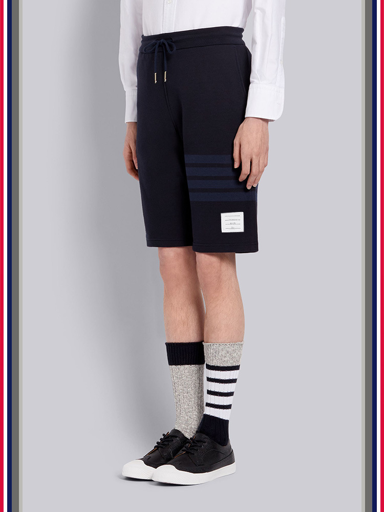 TB teñido teñido cuatro barras rayas moda hombre verano moda pantalones de algodón moda marca pantalones medios pantalones deportivos pantalones casuales hombres pic 34