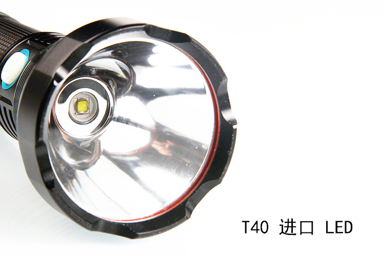 T40强光手电筒 铝合金跨境远射防水充电18650款P70超亮户外探照灯 pic 6