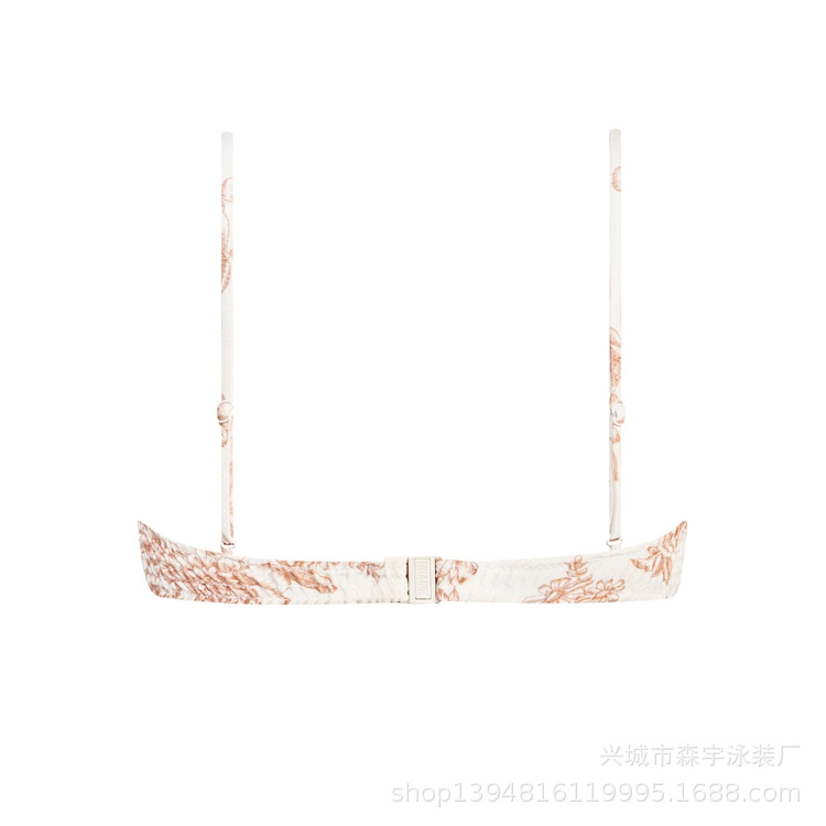 The 11-color INS triangular double-sided swimsuit with strapless and pleated designs from Europe and America has swept the new bikini style pic 68