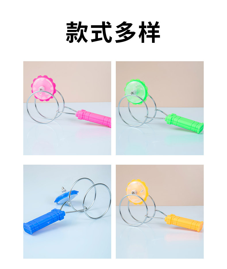 魔力飞转陀螺地摊新奇玩具批发七彩发光陀螺魔幻轨道磁性旋转陀螺详情3