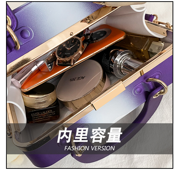 The 2021 Korean version of the trendy tote bag features a ribbon bow, an Instagram niche design with rivets and a slanted crossbody bag made of PU pic 9