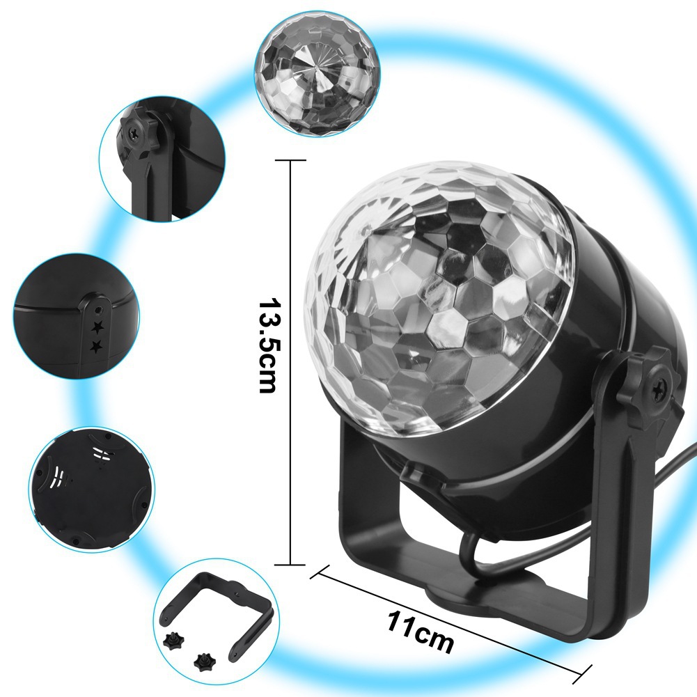 Cross-border LED remote control mini magic ball, crystal magic ball light, stage light, KTV stage light, flash light, bar light pic 5