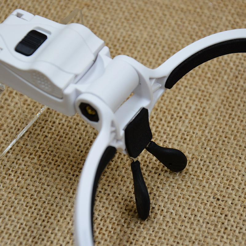 LED lamp 9892BP battery model /BC charging model head-mounted glasses, high-definition acrylic multi-magnification lens, reading electronic repair magnifying glass pic 10