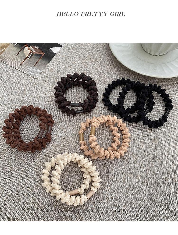 A high-end hair tie for women, a rubber band for tying hair, a high ponytail hair clip, a hair band, a simple and highly elastic hair accessory pic 7