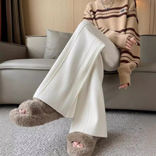 Retro checkered knitted skirt for women, new autumn and winter style, high-waisted, slimming, mid-length A-line skirt, woolen hip-hugging skirt pic 14