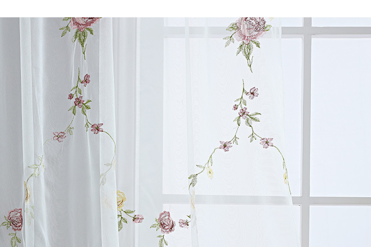 Cross-border exclusive Amazon curtain finished products, American-style embroidered window screens, small curtains, semi-blackout curtains, fabric wholesale pic 21