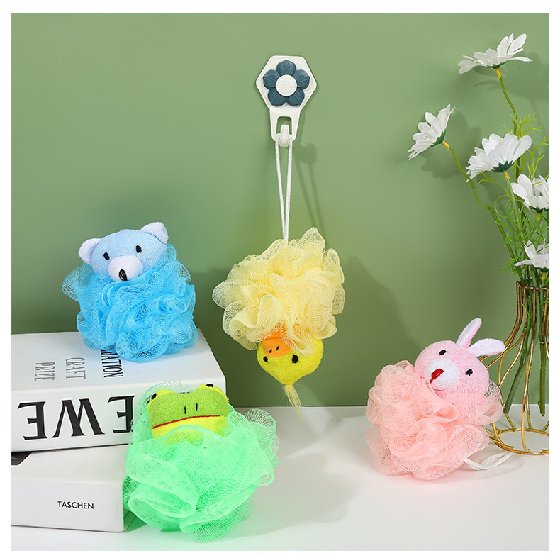 儿童沐浴球洗澡搓背沐浴擦卡通动物洗澡巾宝宝沐浴花洗澡玩具浴球详情14