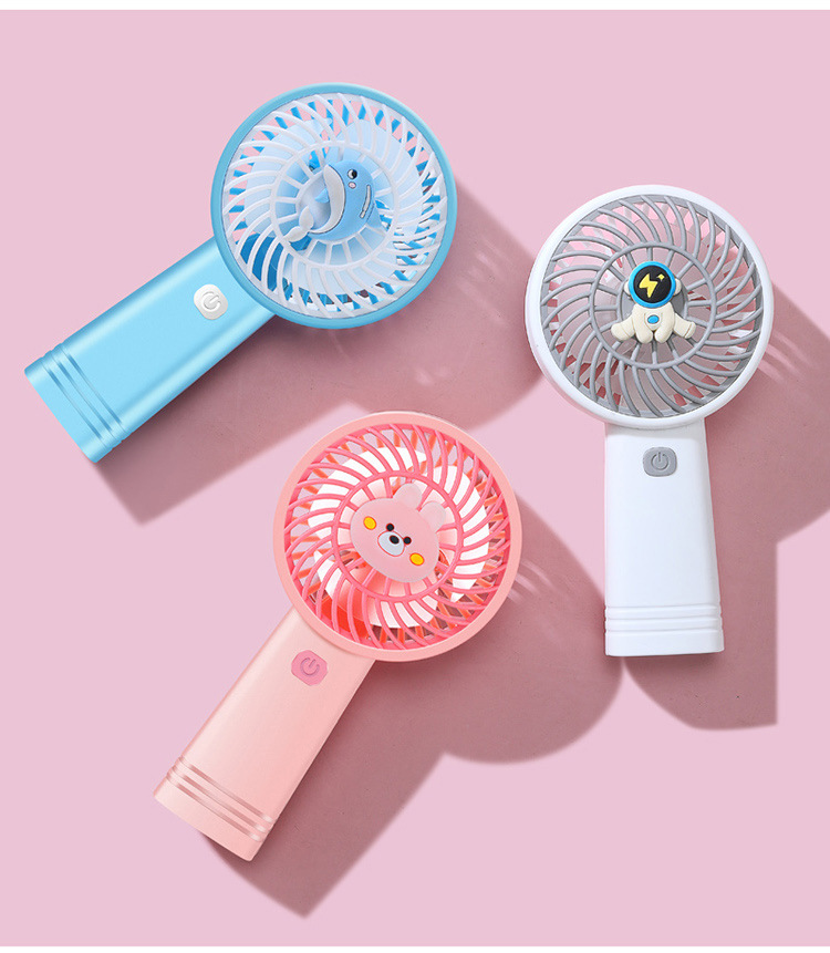 新款卡通迷你手持小风扇夏季小清新便携随身手提风扇usb蓄电电扇详情17
