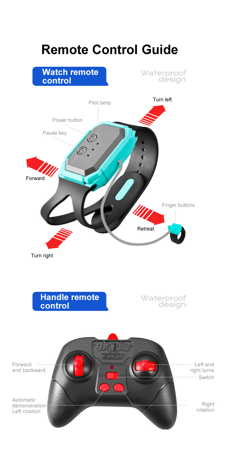 跨境热卖儿童遥控双面特技车充电款手势感应水陆两栖汽车玩具批发详情30