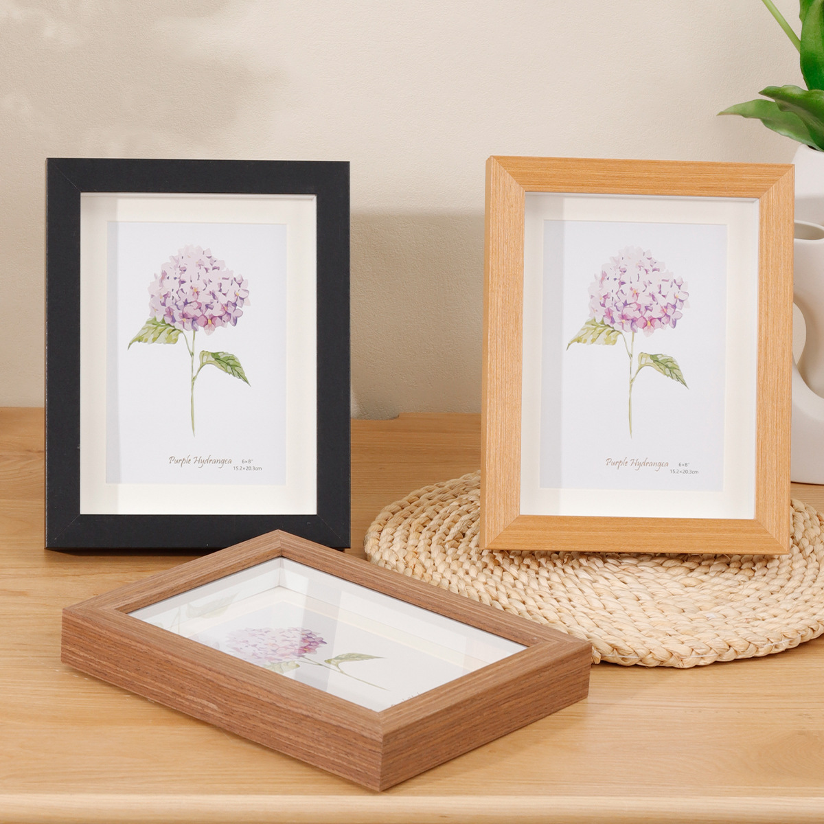 Wholesale of three-dimensional hollow dry flower photo frames, 68-inch and 10-inch A4 and A3 handmade paper rose framing, light picture frame factory pic 4