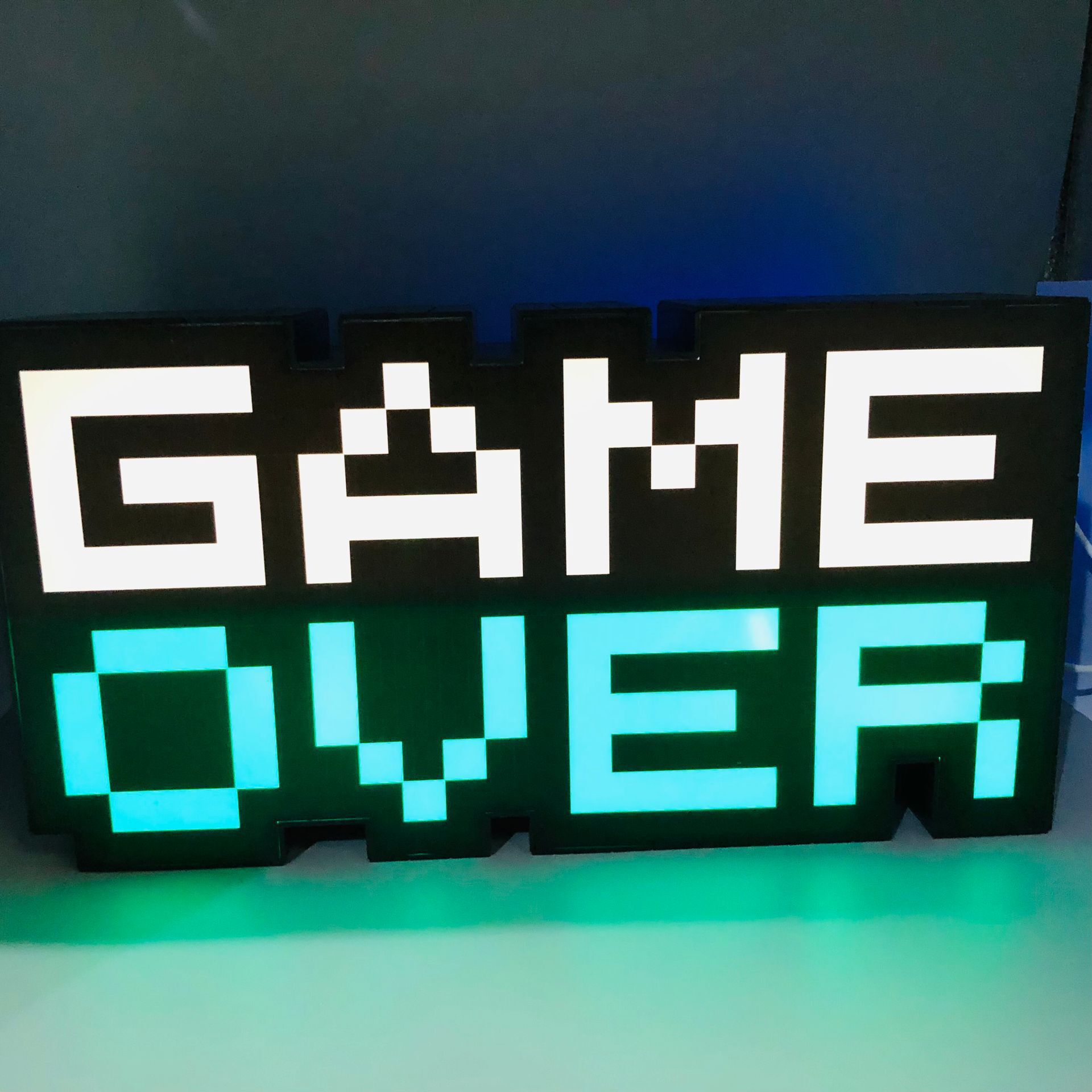 Video Game sound game logo light, seven-color night light, Game over letter LED decorative light pic 7