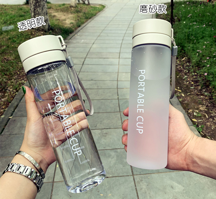 国潮男女学生塑料杯运动便携水杯情侣防摔杯子ins茶杯泡茶家用防平隆详情5