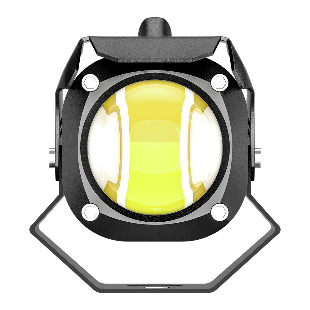 DXZ motorcycle led spotlights, white and yellow dual-color high and low beam LED headlights, high-brightness direct small steel cannon road fog lights pic 8