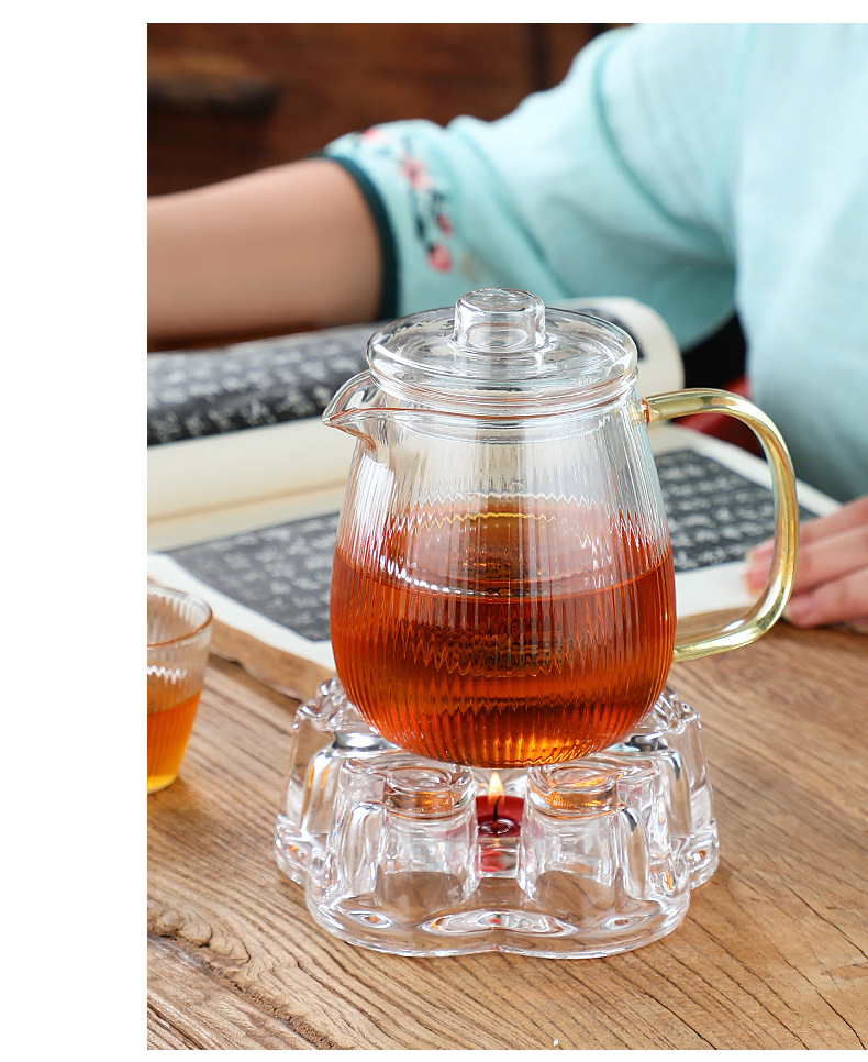 Glass teapot, heat-resistant brewing teapot, filter, high-temperature resistant boiling teapot, water bottle set, tea brewing utensils, flower tea boiling and health preservation teapot pic 15