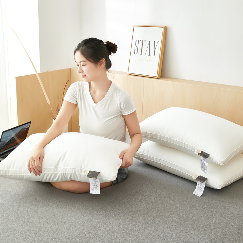 All-cotton five-star hotel pillow, homestay and hotel pillow core, neck protection pillow core, fiber pillow core, household manufacturer wholesale pic 4