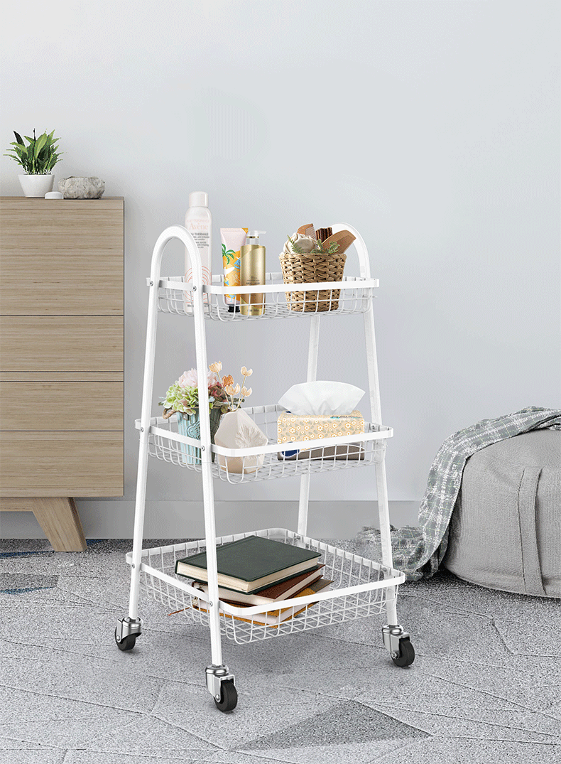 Kitchen, living room, three-story trolley, bathroom, bedroom, storage rack for miscellaneous items, floor-standing storage rack, storage and storage trolley 2 pic 16