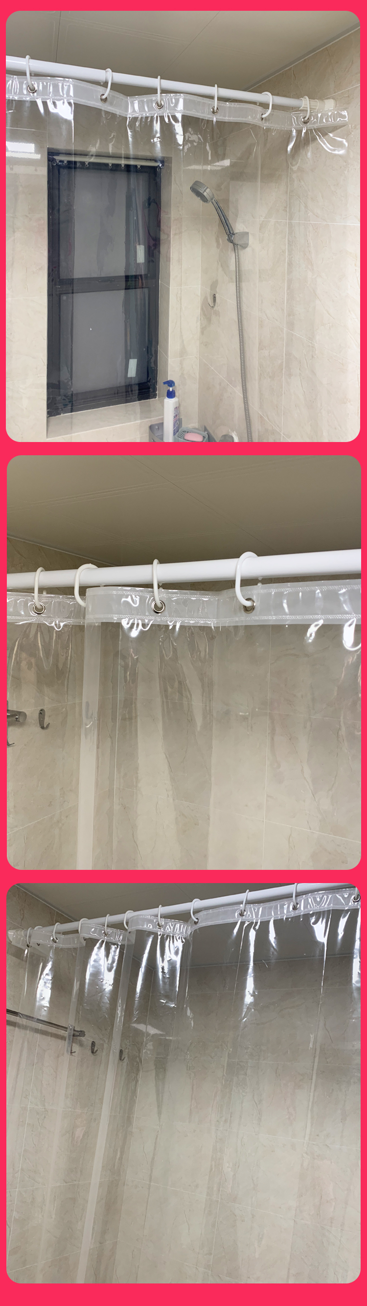 Isolation curtains, dust-proof and epidemic prevention curtains, transparent and light-transmitting bath curtains, kitchen anti-fume door curtains, waterproof air conditioning cold air heating curtains pic 10
