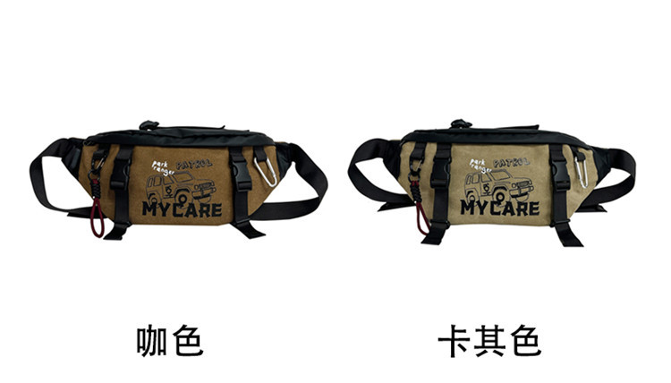 骑行包男士健身休闲斜挎胸包时尚潮流户外旅行小物袋机能便携腰包详情6