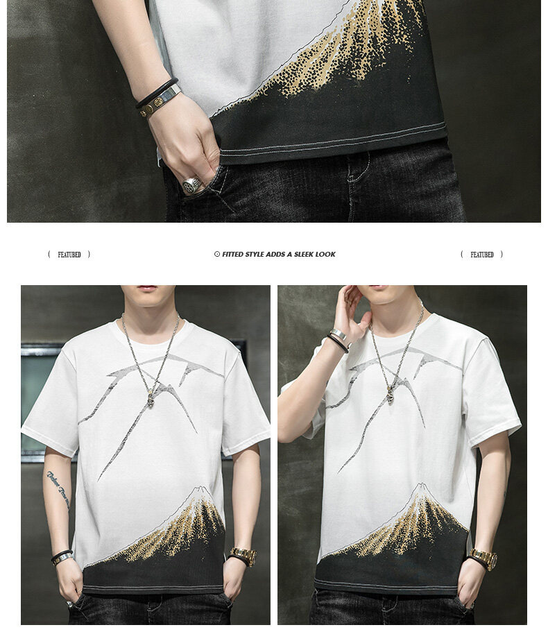 短袖t恤男士夏季潮流休闲半袖体恤打底衫内搭印花潮牌男装上衣服详情18