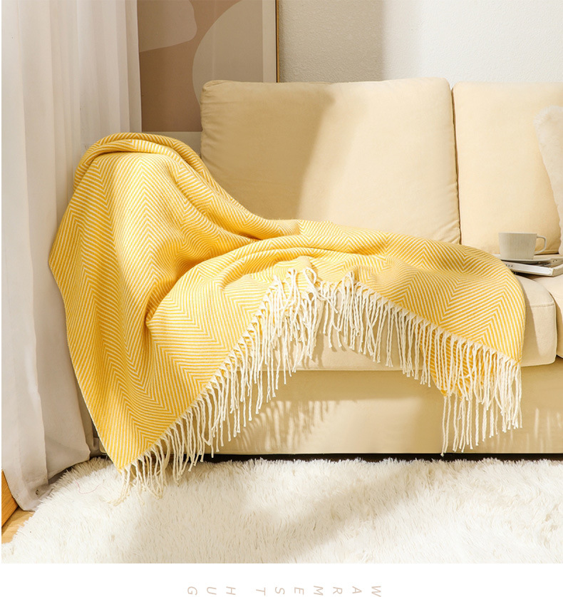 Sofa cover blanket, bed tail cover blanket, woven blanket, air conditioning blanket, shawl blanket, summer cooling blanket, nap blanket, towel wholesale pic 27