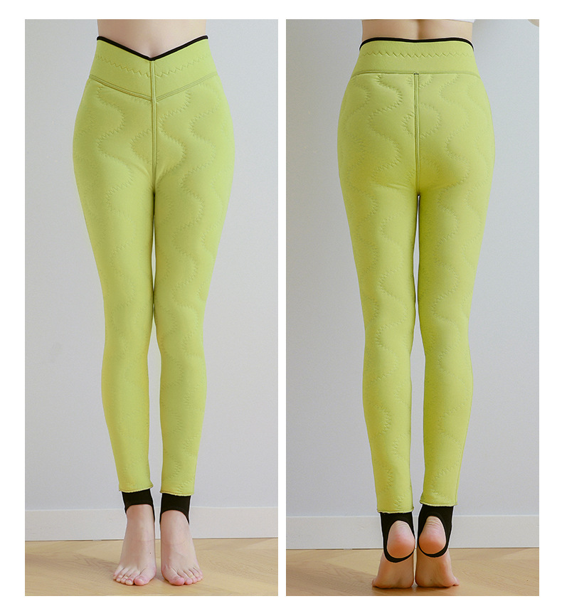 Fleece and thickened silk leggings, winter high-waisted one-piece thermal pants, super thick moisturizing cotton pants for women, 580g pic 18