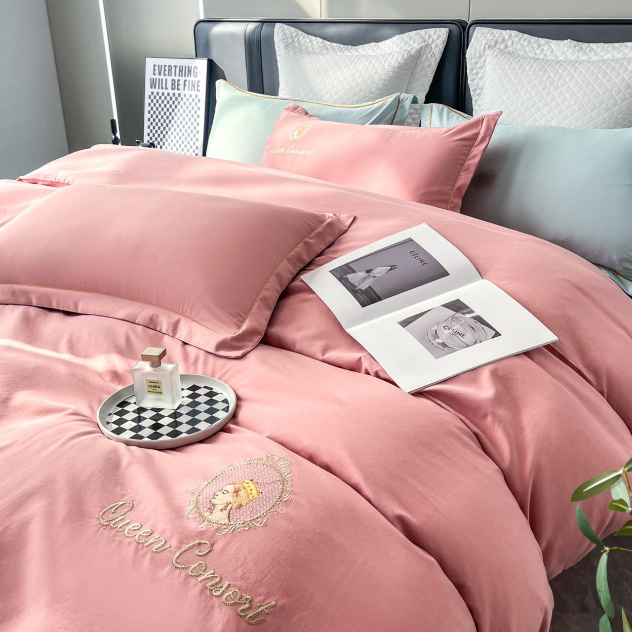 2023 New Madame Curie Embroidered and Brushed Four-Piece Pillowcase Set - Pleasant Autumn Scenery Series 48*74 One pic 6