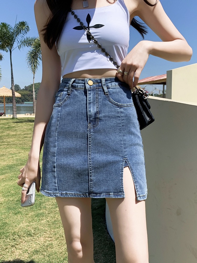 牛仔短裤女2023夏新款韩版高腰破洞显瘦女式牛仔短裤外贸直销批发详情4