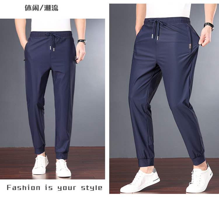 冰丝休闲裤男装裤子男春夏季速干弹力运动裤时尚抖音直播爆款男裤详情26