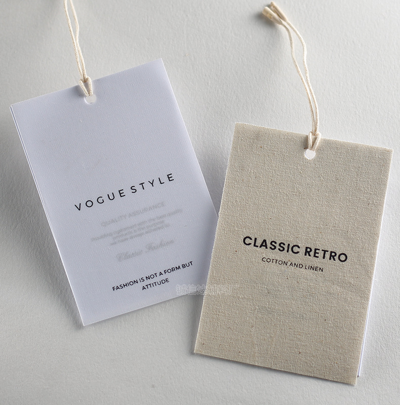 棉麻吊牌定 做LOGO高端女装帆布挂牌定 制衣服丝网印标签制作商标详情26