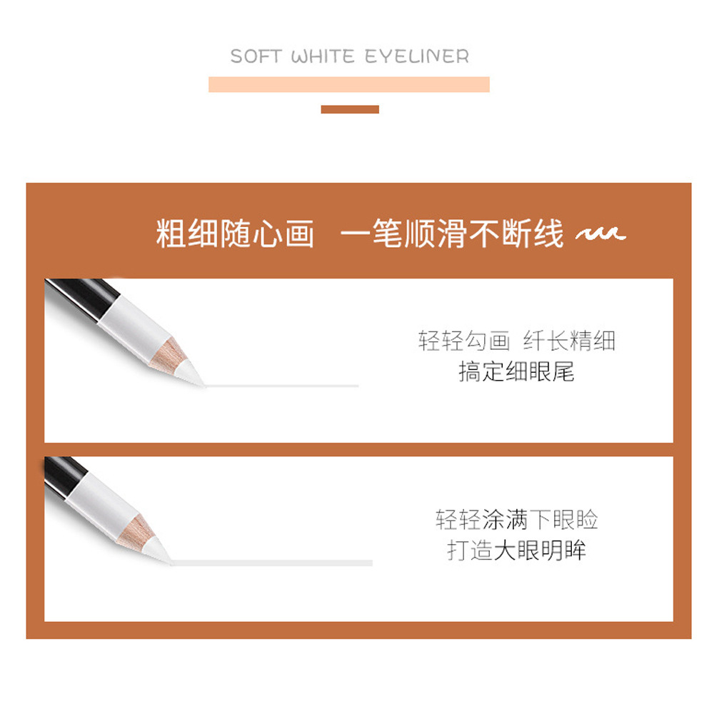 J.go white eyeliner pen highlights and brightening, easy to color, no smudging, waterproof and sweat-proof, affordable for students and beginners pic 7