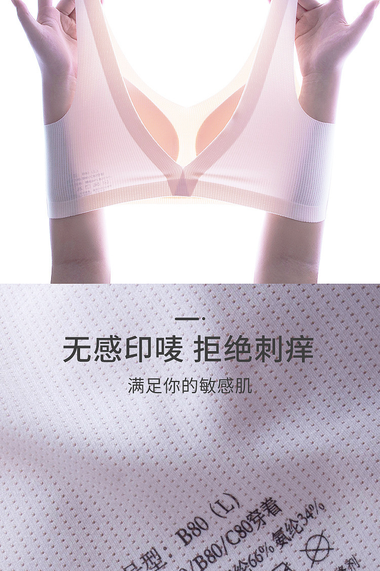 Summer ultra-thin breathable backless bra, hole cup small chest gathering ice silk seamless strapless backless bra for ladies pic 18