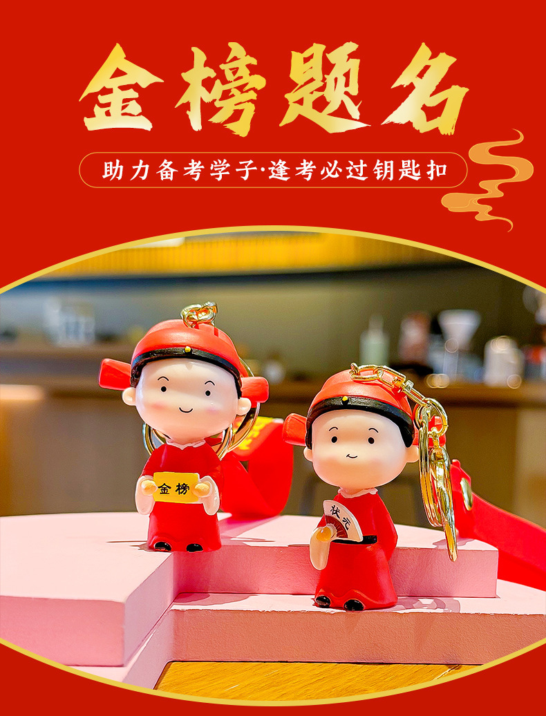 金榜题名钥匙扣挂件考试顺利寓意美好汽车挂饰中高考祈福礼品礼物详情1
