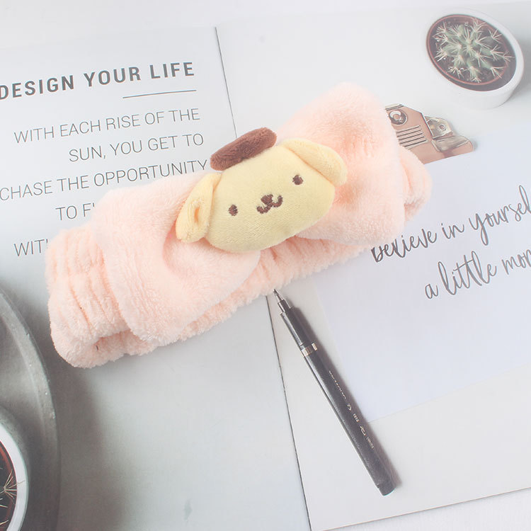 Nuevos productos adorable cartoon peluche arcos aros de pelo accesorios de pelo minimalista lavado facial máscara corset hair band straightlot pic 5