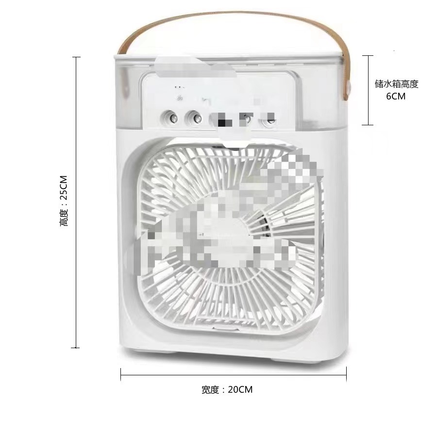 【现货】跨境爆款五孔喷雾风扇加湿制冷空调扇桌面大容量家用冷风详情8