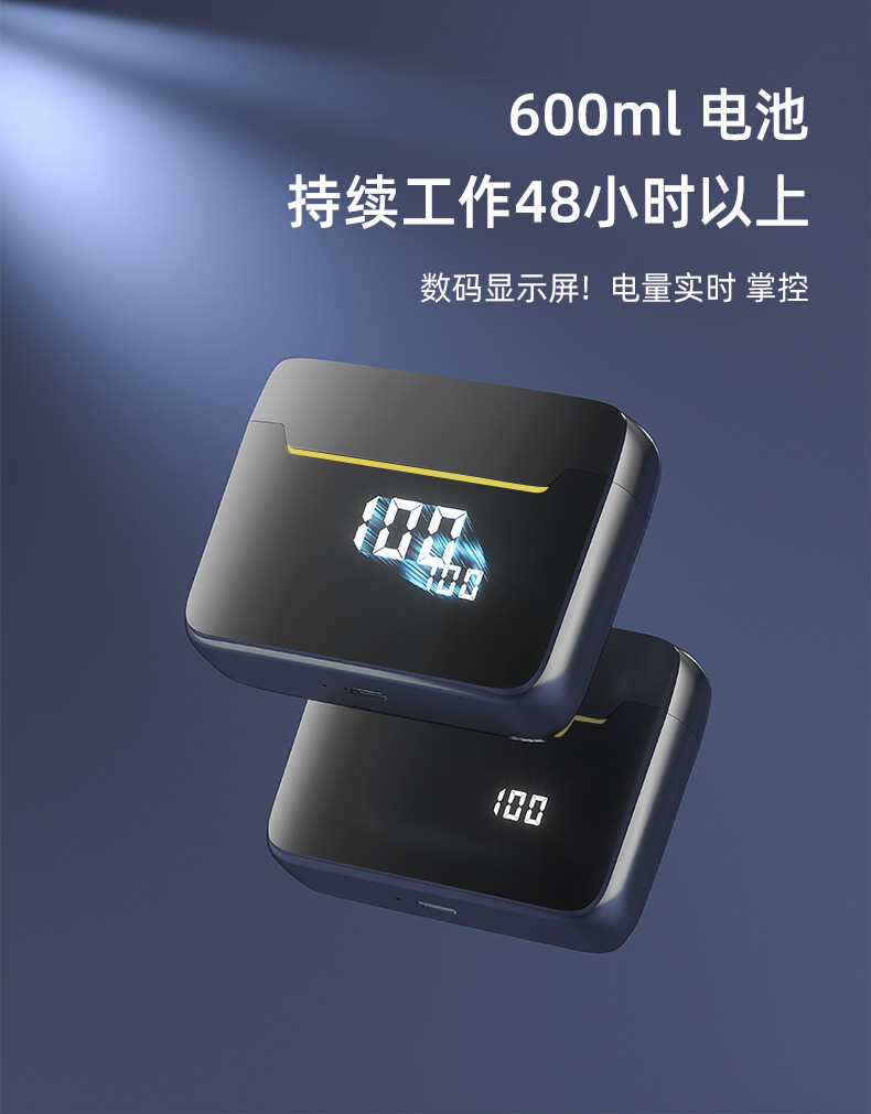 跨境带充电仓无线领夹式麦克风 一拖二手机户外直播降噪收音话筒详情3