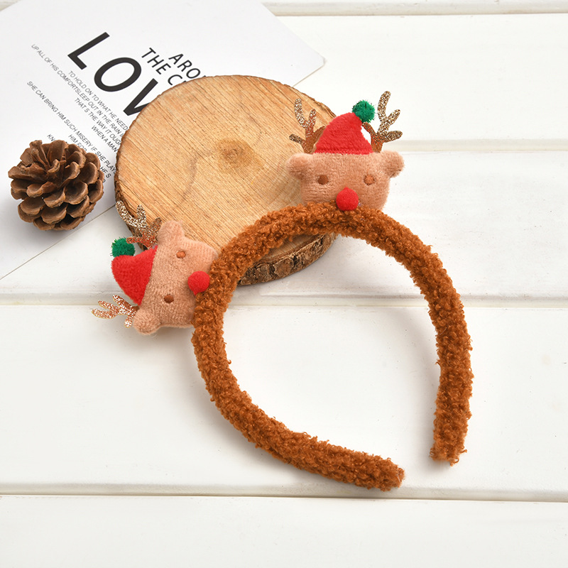 Christmas hairband, antler snowman, cute headband, Christmas hairpin, face wash makeup headband, hair pressing, hair accessory wholesale pic 15