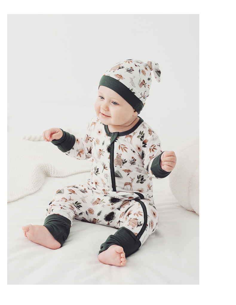 聚升服装外贸bamboo竹纤维宝宝连体衣春秋长袖双拉链婴儿睡衣爬服详情24