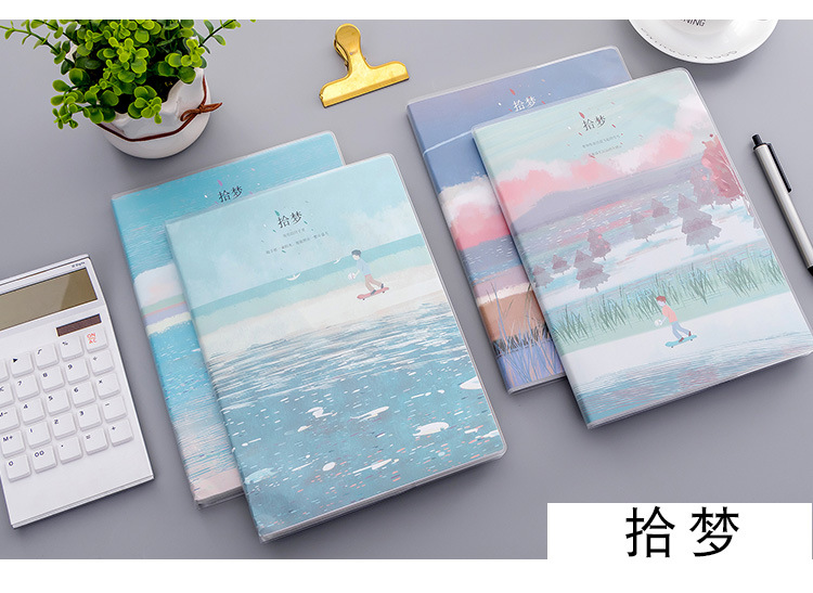 16k rubber-covered notebooks, PVC covered notebooks, creative and simple notepads, student diaries, exercise books wholesale pic 16