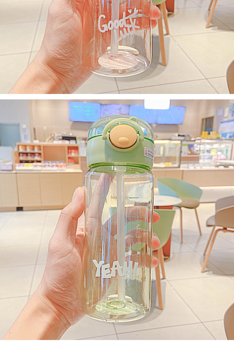 新款塑料杯小清新学生水杯大容量运动水杯活动礼品随手杯吸管杯详情10