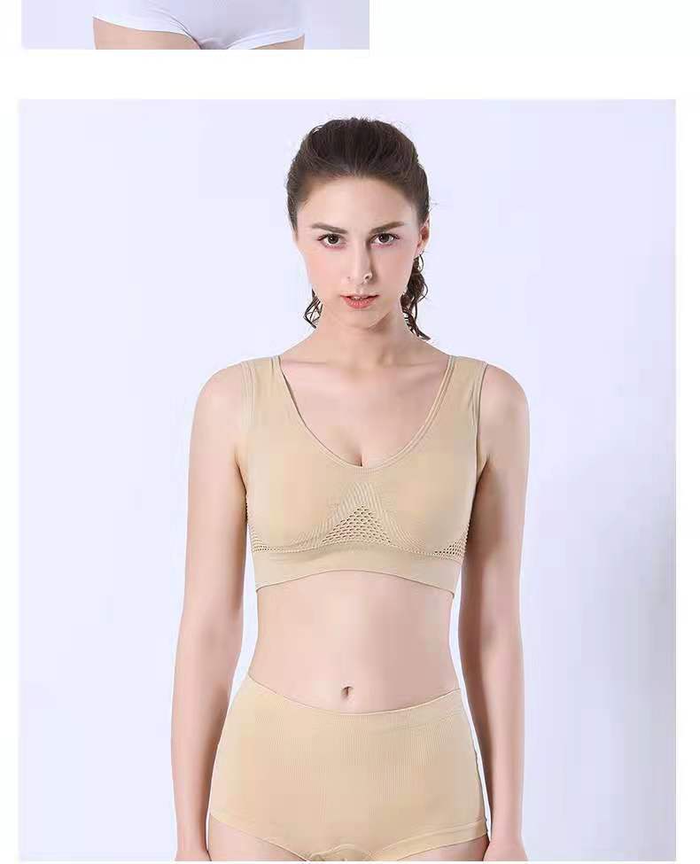 Sujetador deportivo rejilla calado respiratorio sujetador deportivo cross border tallas más grandes yoga running fitness ropa interior deportiva pic 19