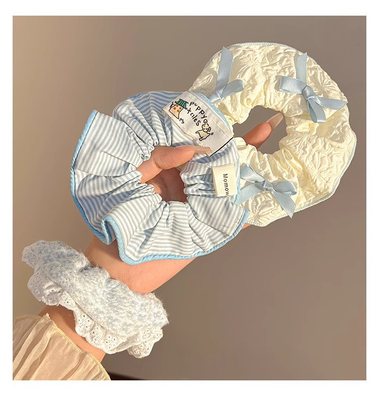 小清新大肠发圈女扎丸子头发绳温柔百搭头绳甜美可爱不伤发头饰夏详情8