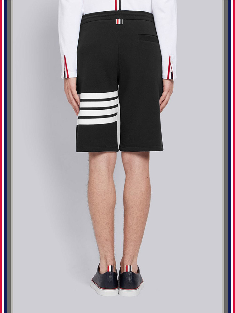 TB teñido teñido cuatro barras rayas moda hombre verano moda pantalones de algodón moda marca pantalones medios pantalones deportivos pantalones casuales hombres pic 20